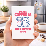 Fridge Magnet Kulkas Rectangle Quetos Maybe Coffee is Addicted to Me size 54 x 78 cm